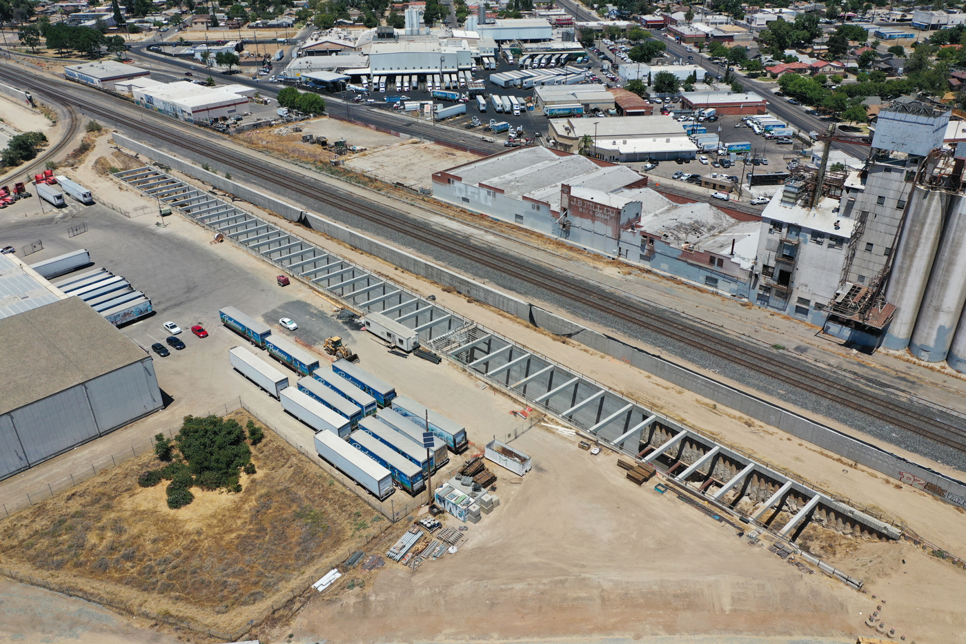 Fresno Trench & State Route 180 Passageway (drone view)