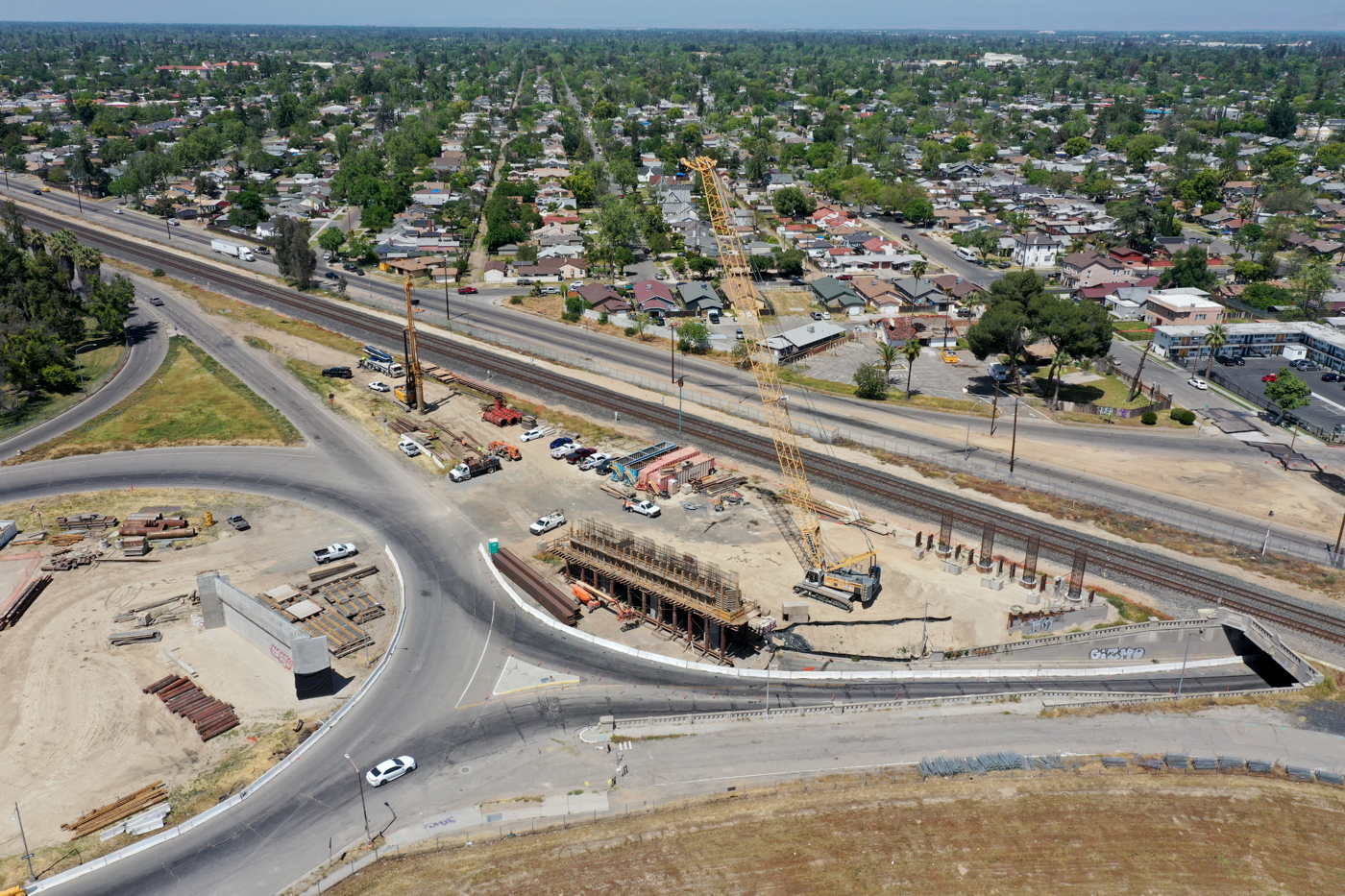 Belmont Avenue Grade Separation (drone view)