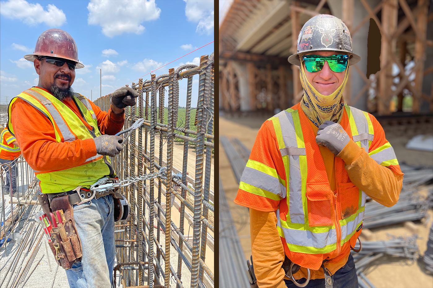 Hanford Viaduct construction workers taking a quick moment for a portrait and then back to work building the nation's first high-speed rail project!