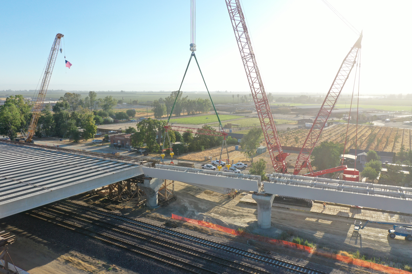 Conejo Viaduct tub girder installation. June 22, 2023