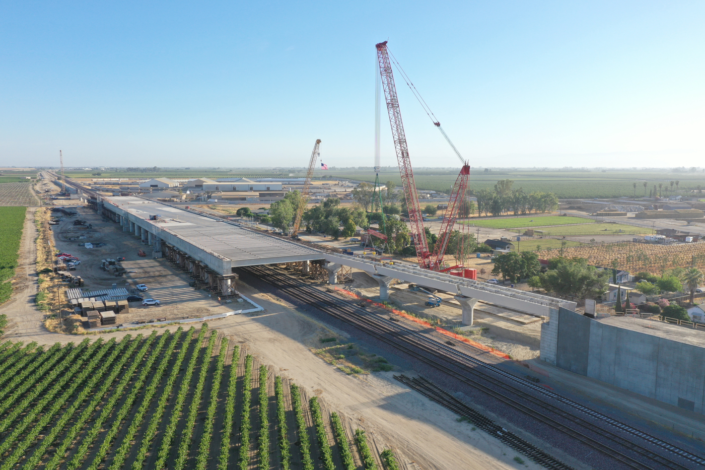 Conejo Viaduct tub girder installation. June 22, 2023