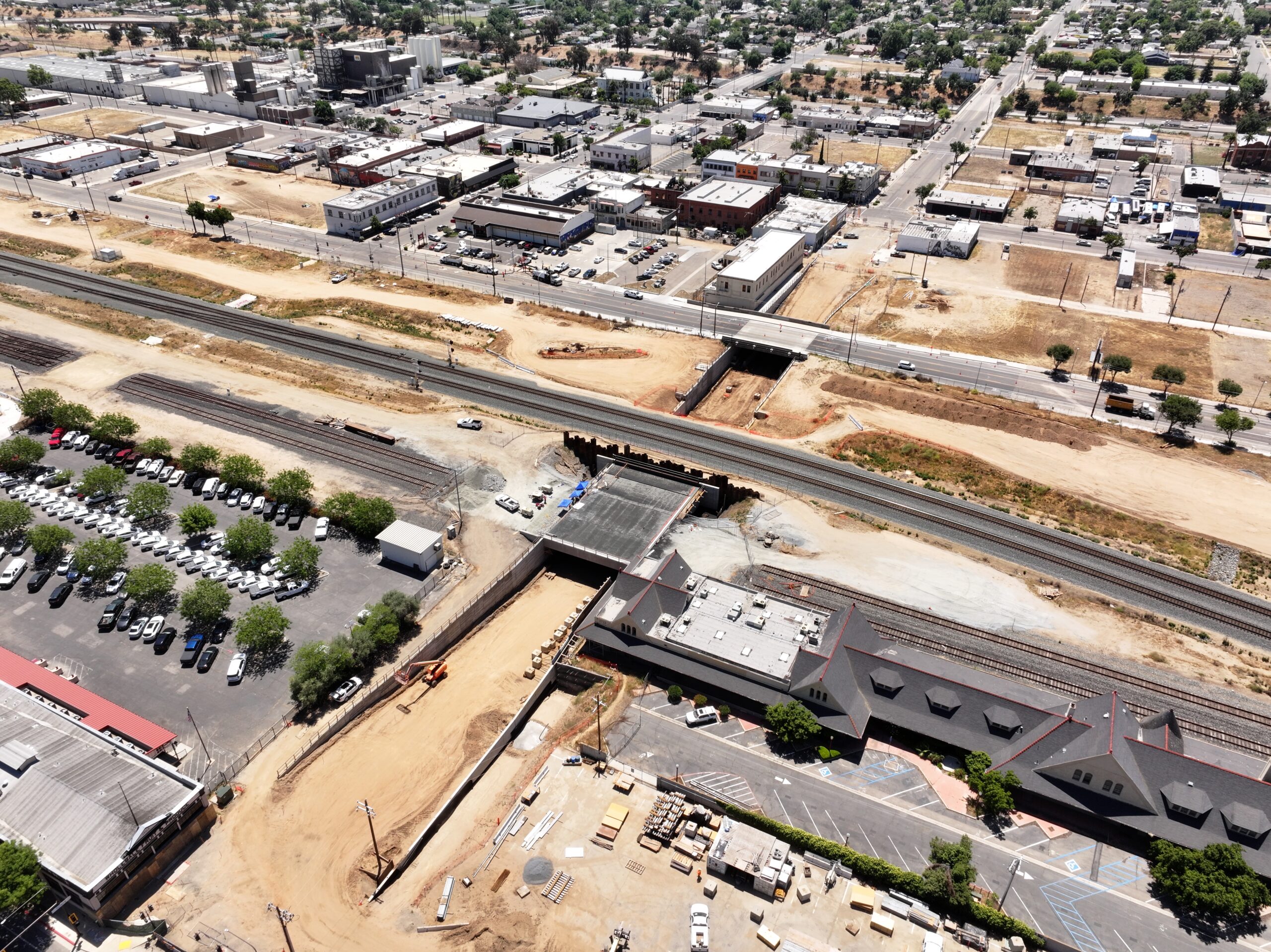 Tulare Street Underpass (drone view)