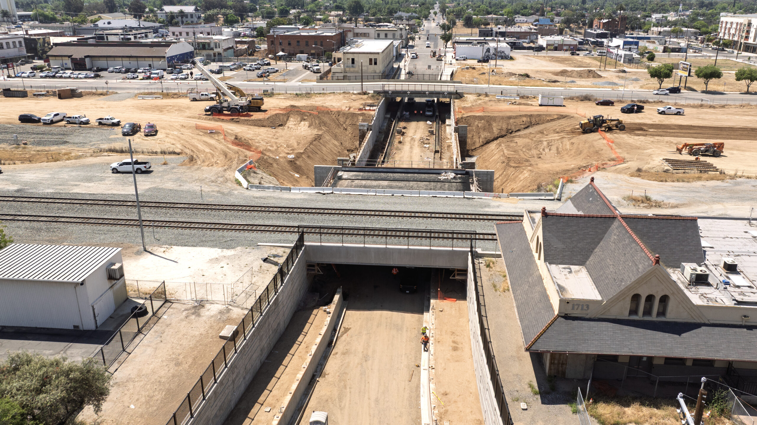 Tulare Street Underpass (drone view)