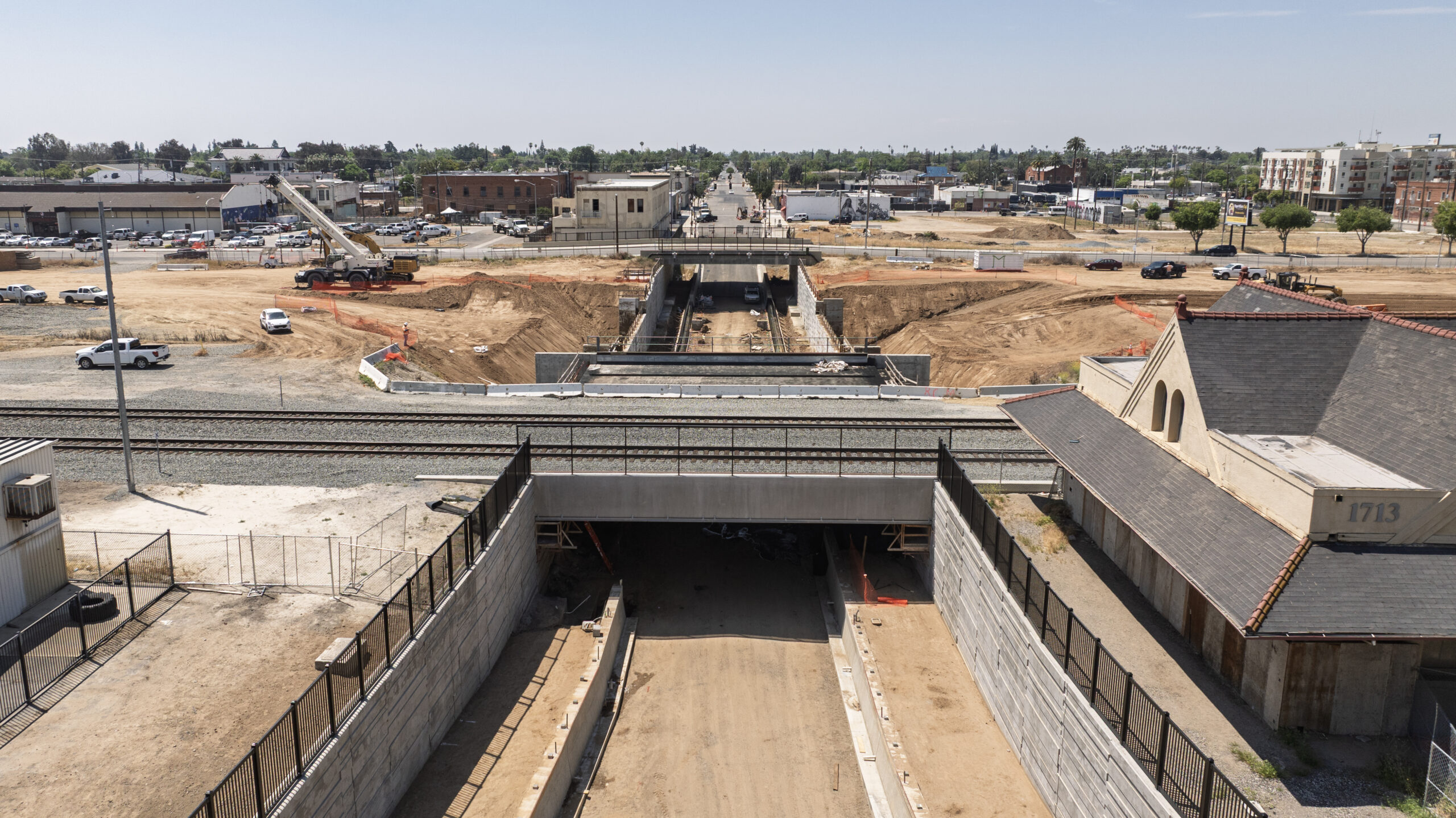 Tulare Street Underpass (drone view)