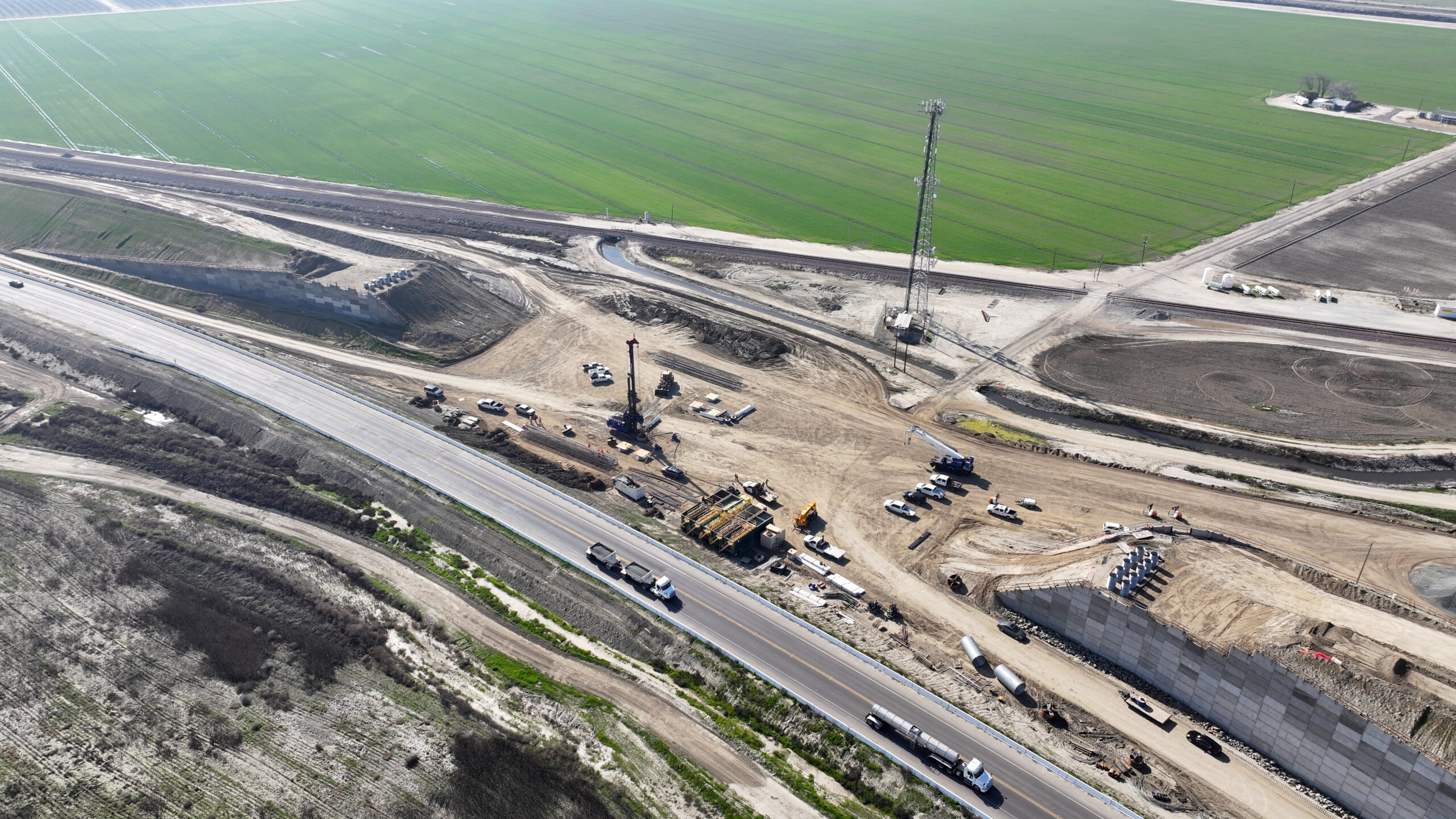 SR 43 Curved Bridge (drone view)