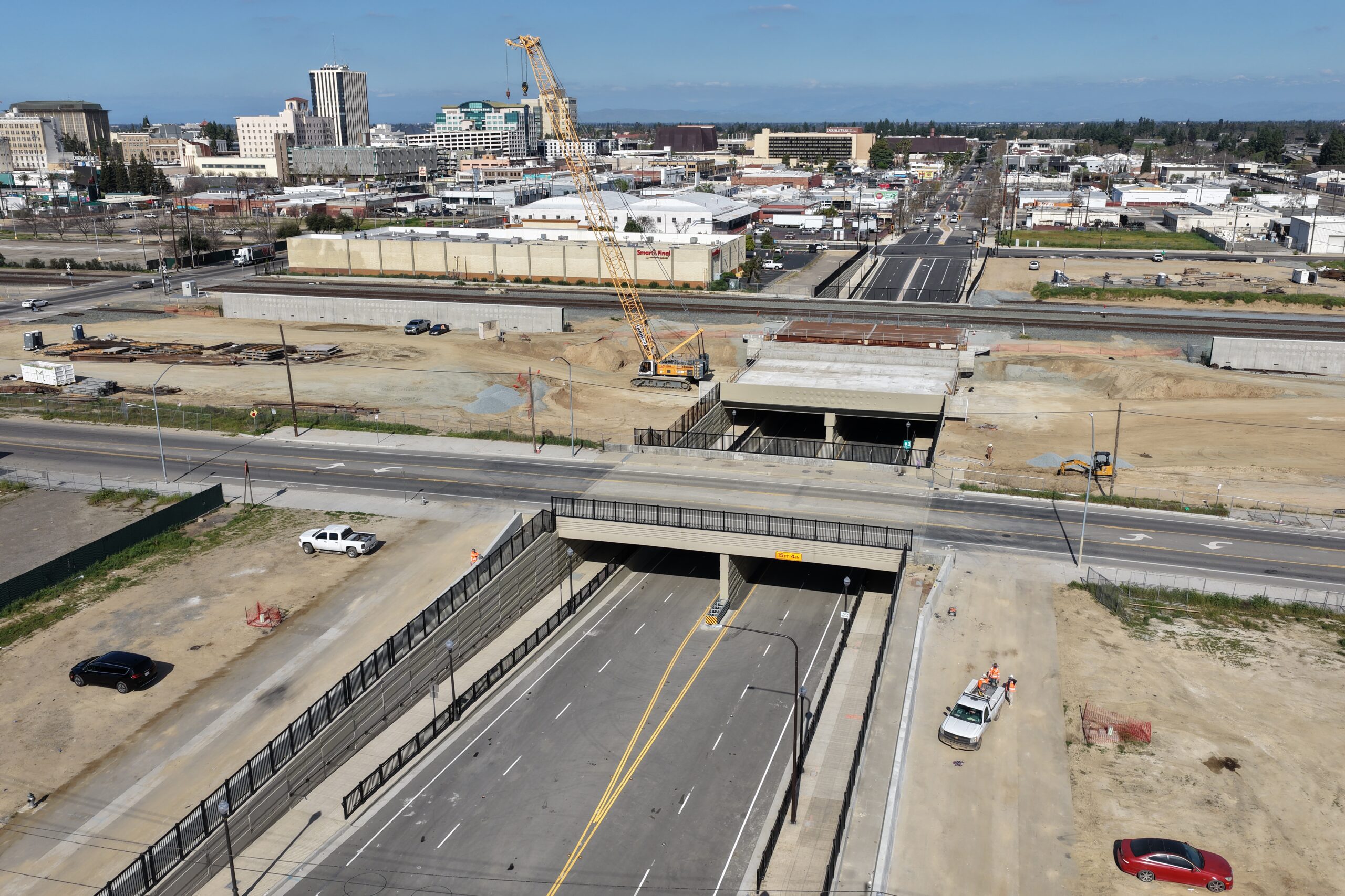 Cesar Chavez underpass which was completed in March 2026.