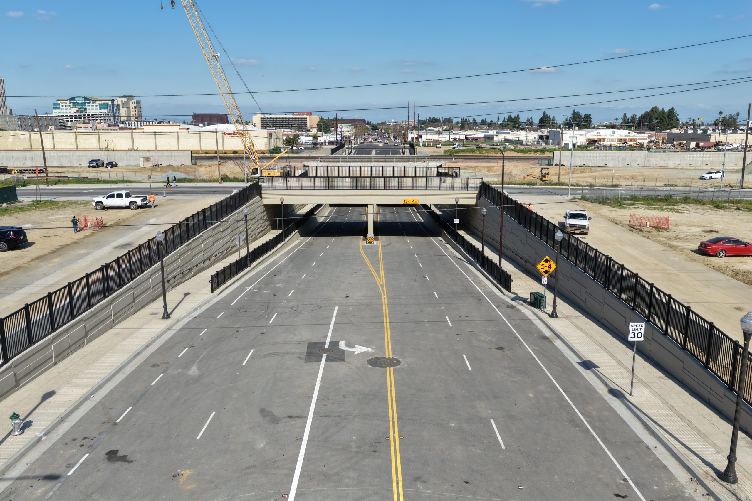 Cesar Chavez underpass which was completed in March 2026.